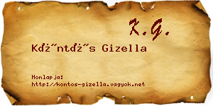 Köntös Gizella névjegykártya