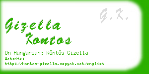 gizella kontos business card