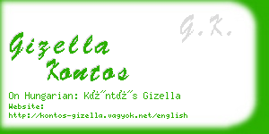 gizella kontos business card